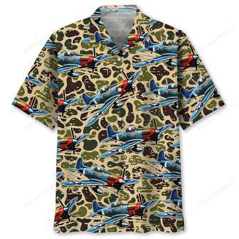 Camouflage Airplane Hawaiian Shirt | Newhawaiianshirts AU