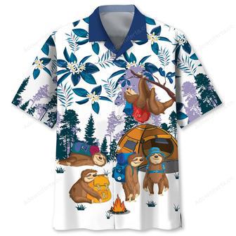 Camping Crew Sloths Hawaiian Shirt | Newhawaiianshirts UK