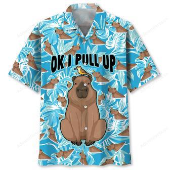 Capybara Pull Up Hawaiian Shirt | Newhawaiianshirts UK