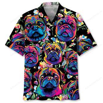 Coloful Pug Art Hawaiian Shirt | Newhawaiianshirts UK