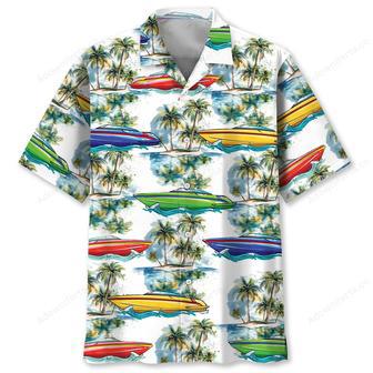 Colorful Power Boat Racing Hawaiian Shirt | Newhawaiianshirts CA