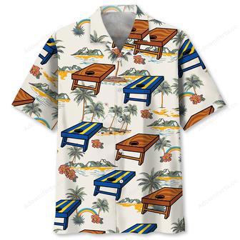 Cornhole Tropical Palm Tree Hawaiian Shirt | Newhawaiianshirts UK