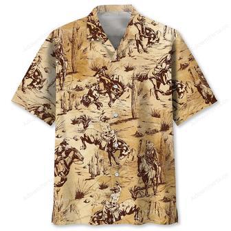 Cowboy Riding Horse Hawaiian Shirt | Newhawaiianshirts