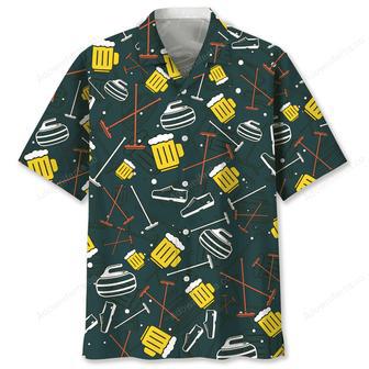 Curling Beer Hawaiian Shirt | Newhawaiianshirts CA