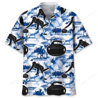 Curling Blue Nature Hawaiian Shirt | Newhawaiianshirts UK