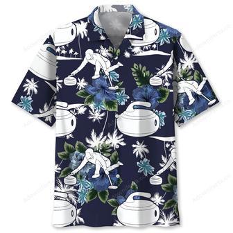 Curling Blue Nature Hawaiian Shirt | Newhawaiianshirts UK