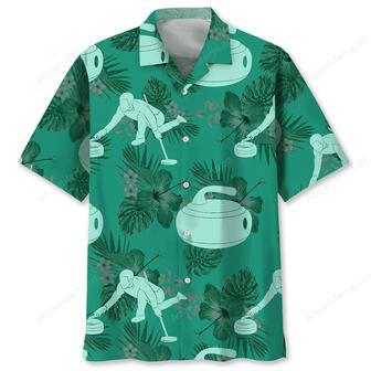 Curling Kelly Green Hawaiian Shirt | Newhawaiianshirts AU