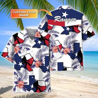 Custom Name Texas Bigfoot Hawaiian Shirt | Newhawaiianshirts UK