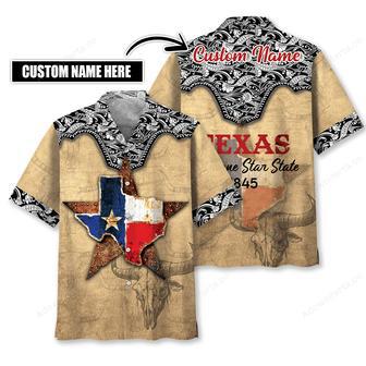 Custom Name Texas The Lone Star State Hawaiian Shirt | Newhawaiianshirts CA