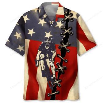 cycling america flag hawaiian shirt | Newhawaiianshirts UK