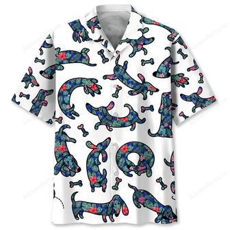 Dachshund Seamless Tropical Pattern Hawaiian shirt | Newhawaiianshirts AU