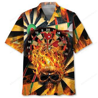 Darts Skull Hawaiian Shirt | Newhawaiianshirts UK