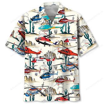 Desert Colorful Helicopter Hawaiian Shirt | Newhawaiianshirts UK