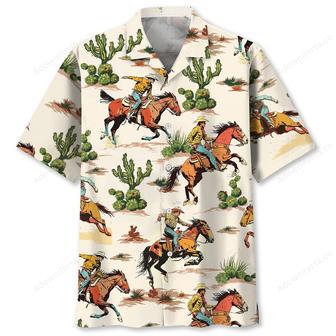 Desert Cowboy Bucking Hawaiian Shirt | Newhawaiianshirts UK