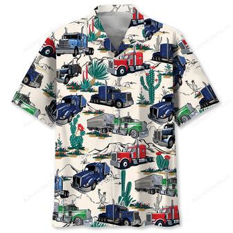 Desert Semi Truck Hawaiian Shirt | Newhawaiianshirts UK