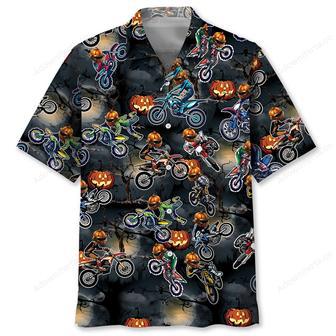 Dirt Bike Halloween Night Hawaiian Shirt | Newhawaiianshirts AU