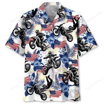 Dirt Bike USA Hawaiian Shirt | Newhawaiianshirts