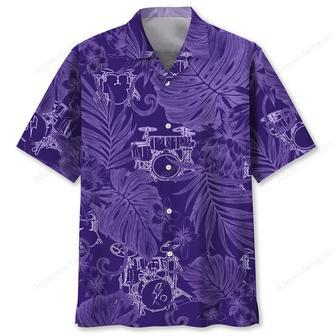 Drum Purple Tropical Hawaiian Shirt | Newhawaiianshirts DE