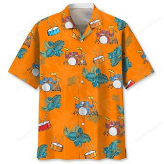 Drum Tropical Orange Hawaiian Shirt | Newhawaiianshirts UK