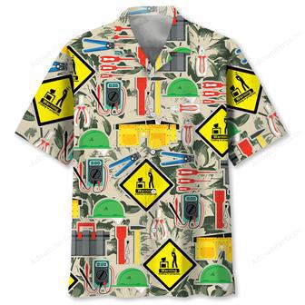 Electrician Tool Set Pattern Hawaiian Shirt | Newhawaiianshirts UK