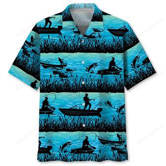 Fishing Blue Hawaiian Shirt | Newhawaiianshirts UK