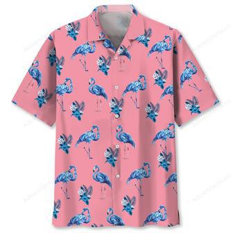 Flamingo Blue Pink Hawaiian Shirt | Newhawaiianshirts UK