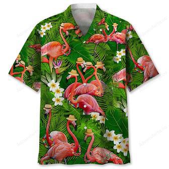 Flamingo Green Tropical Hawaiian Shirt | Newhawaiianshirts