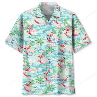 Flamingo Retro Beach Hawaiian Shirt | Newhawaiianshirts CA