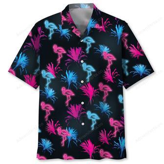 Flamingo Retro Neon Hawaiian Shirt | Newhawaiianshirts