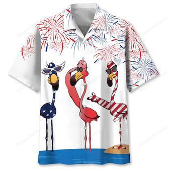 Flamingo Usa Funny Hawaiian Shirt | Newhawaiianshirts