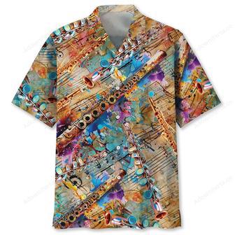 Flute Vintage Art Hawaiian Shirt | Newhawaiianshirts UK