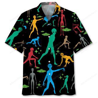 Funny Alien Black Hawaiian Shirt | Newhawaiianshirts