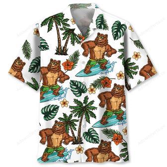 Funny Bear Surfing Hawaiian Shirt | Newhawaiianshirts