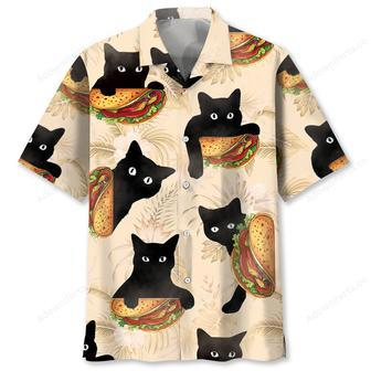 Funny Black Cat Hiding With Taco Hawaiian Shirt | Newhawaiianshirts DE