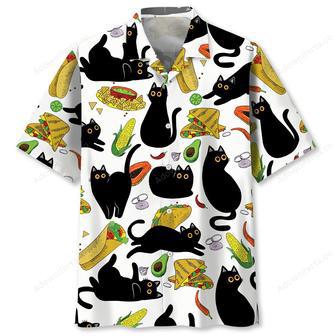 Funny Black Cat Taco Hawaiian Shirt | Newhawaiianshirts UK