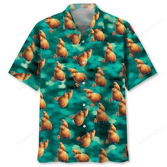 Funny Capybara Standing Hawaiian Shirt | Newhawaiianshirts UK