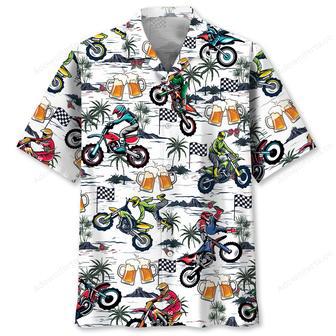 Funny Dirt Bike Racing And Beer Hawaiian Shirt | Newhawaiianshirts DE