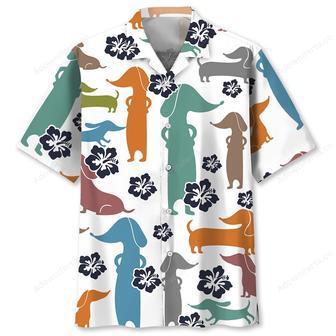 Funny Hibicus Dachshund Hawaiian Shirt | Newhawaiianshirts UK