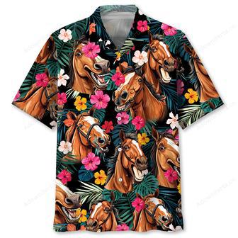 Funny Horse Tropical Hawaiian Shirt | Newhawaiianshirts DE