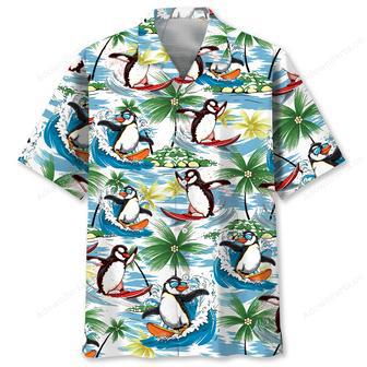 Funny Penguin Surfing Hawaiian Shirt | Newhawaiianshirts AU