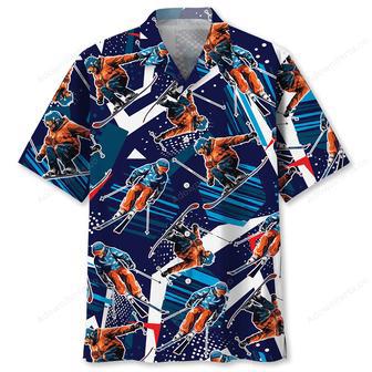 Funny Skiing Hawaiian Shirt Men | Newhawaiianshirts UK