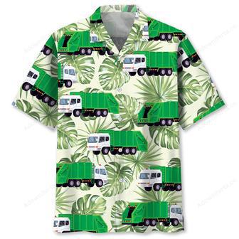 Garbage Truck Green Hawaiian Shirt | Newhawaiianshirts