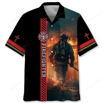 God Bless Firefighter Hawaiian Shirt | Newhawaiianshirts