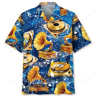 Gold Vinyl Record Hawaiian Shirt | Newhawaiianshirts DE