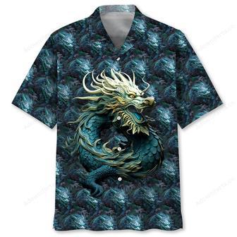 Green Leaves Chinese Dragon Hawaiian Shirt | Newhawaiianshirts UK