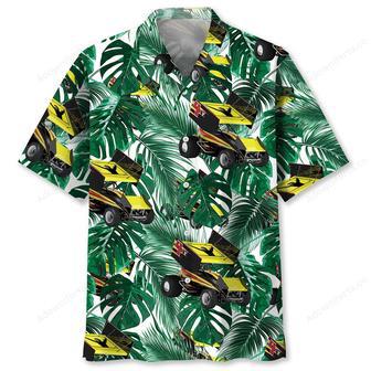 Green Tropical Sprint Car Racing Hawaiian Shirt | Newhawaiianshirts DE