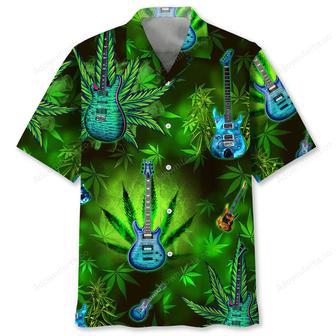 Guitar Green Hawaiian Shirt | Newhawaiianshirts UK