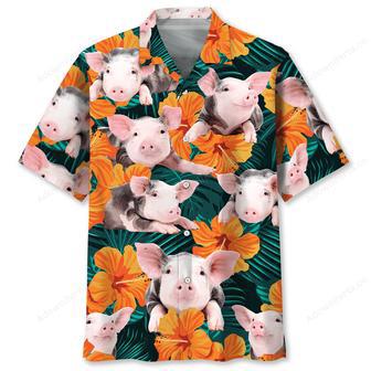 Hibicus Floral Pig Hawaiian Shirt | Newhawaiianshirts AU