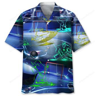 Hockey Neon Hawaiian Shirt | Newhawaiianshirts