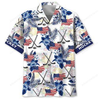 Hockey USA Theme Hawaiian Shirt | Newhawaiianshirts